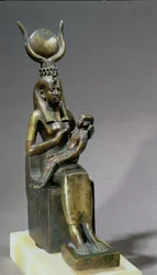 Statuette der Göttin Isis und des Horusknaben